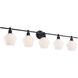Gene 5 Light 47 inch Black Wall sconce Wall Light