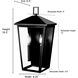 Munger 2 Light 16.5 inch Powder Coated Black Outdoor Wall Sconce