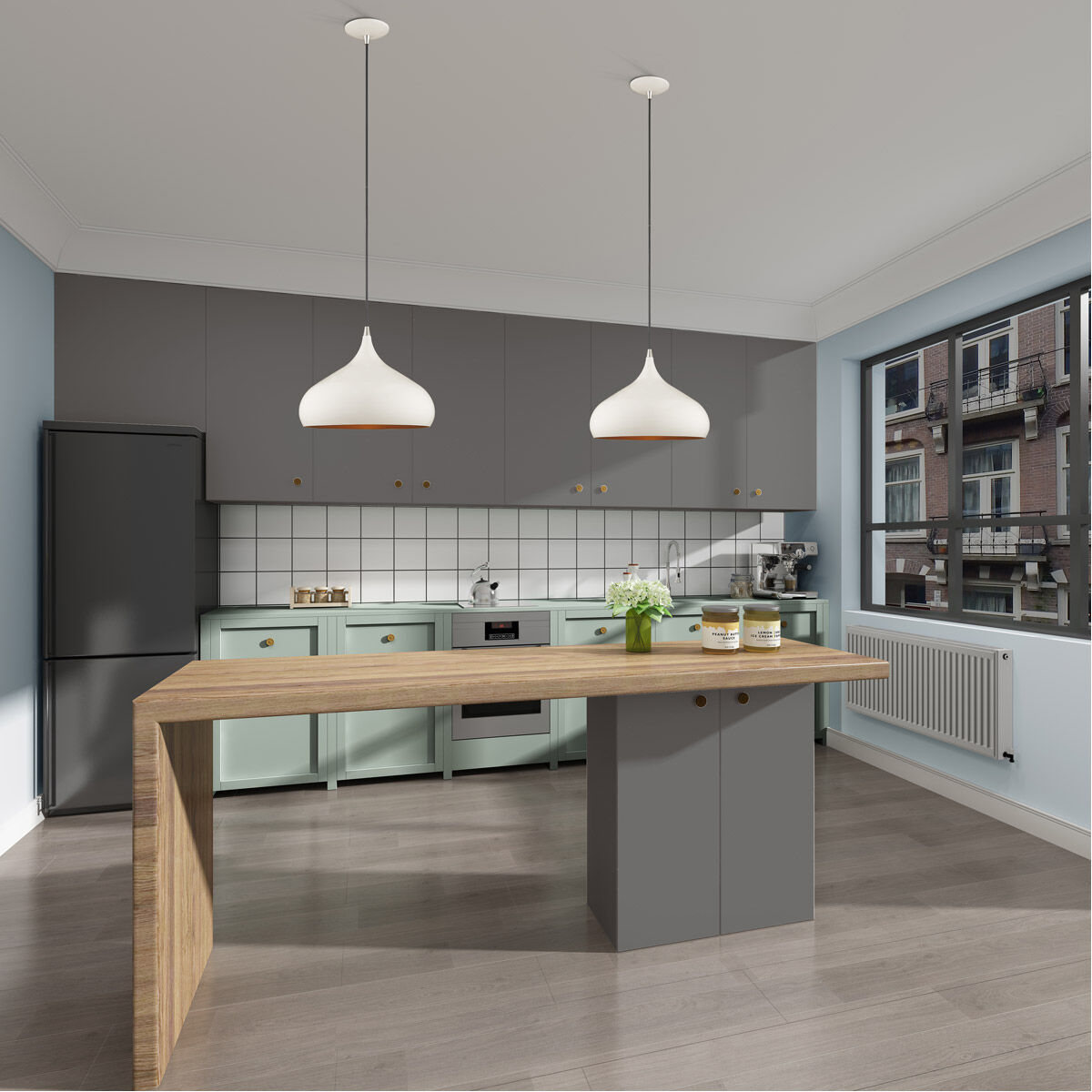 Allison 1 Light 13.75 inch Shiny White Mini Pendant Ceiling Light