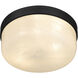 Langford 3 Light 15 inch Matte Black Flush Mount Ceiling Light