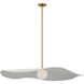 Windsor Smith Mahalo LED 40 inch Hand-Rubbed Antique Brass Pendant Ceiling Light in Matte White