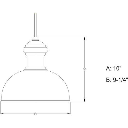 Franklin LED 10 inch Oil Burnished Bronze and Light Gold Outdoor Pendant