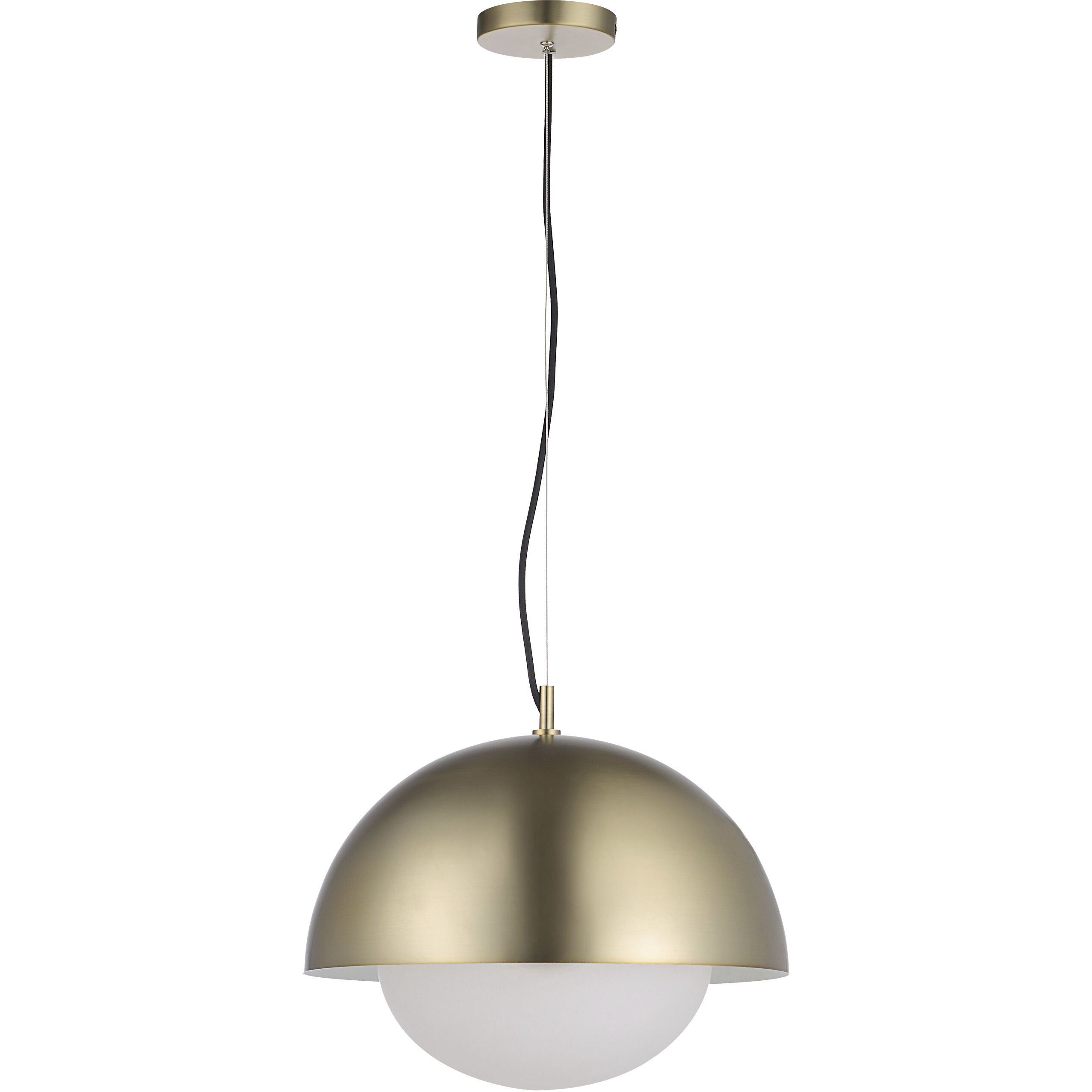 Angelo LED 15.75 inch Champagne and Etched White Pendant Ceiling Light