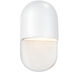 Ambiance Collection - Capsule LED 5 inch Gloss White (outside and inside of fixture) Outdoor Wall Sconce, Form+Finish+Function