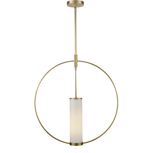 Amor 1 Light 27.75 inch Natural Brass Pendant Ceiling Light