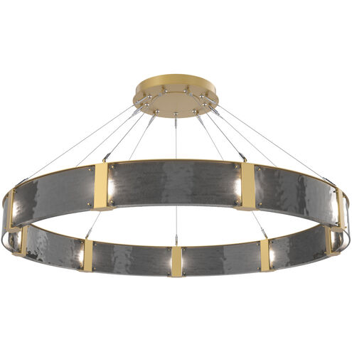 Parallel LED Gilded Brass Chandelier Ceiling Light, Ring