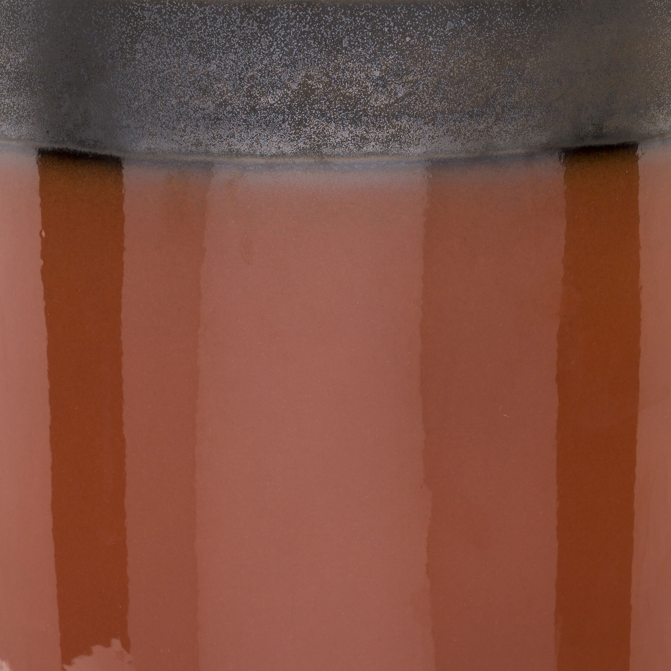 Palominas 18.1 inch Orange and Brown Outdoor Garden Stool, Cylinder, Hand Crafted