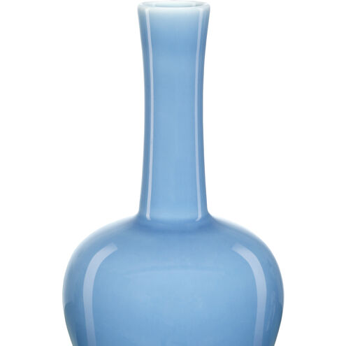 Sky Blue 10.25 inch Straight Neck Vase