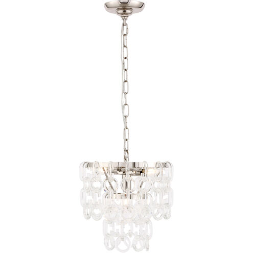 Debutante 3 Light 12 inch Polished Nickel Pendant Ceiling Light, Urban Classic