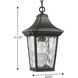 Marquette 1 Light 9 inch Textured Black Outdoor Hanging Lantern, with DURASHIELD