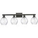 Arcadia Waverly 4 Light 33 inch Matte Black Bath Vanity Light Wall Light