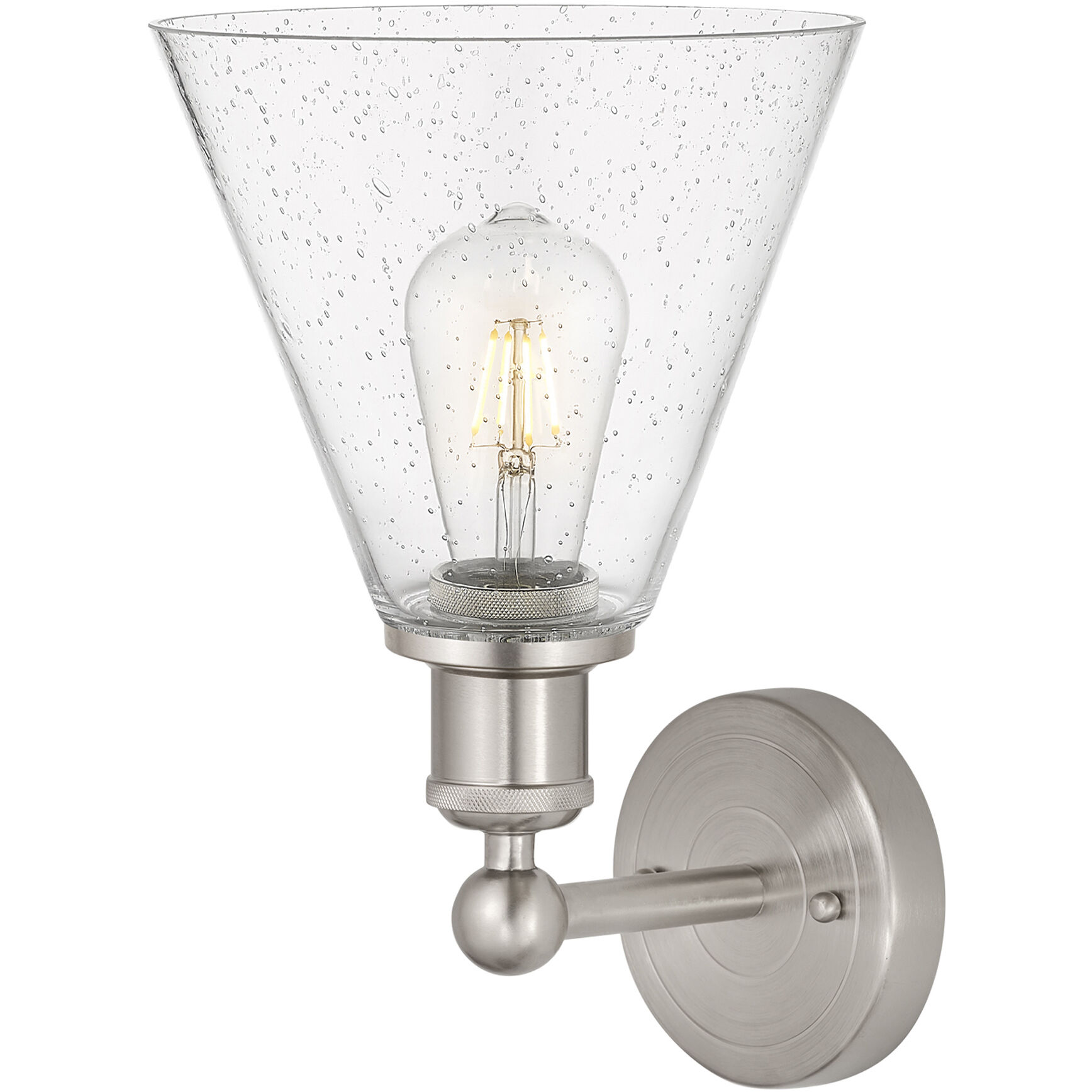 Berkshire Sconce Wall Light in Satin Nickel, Seedy