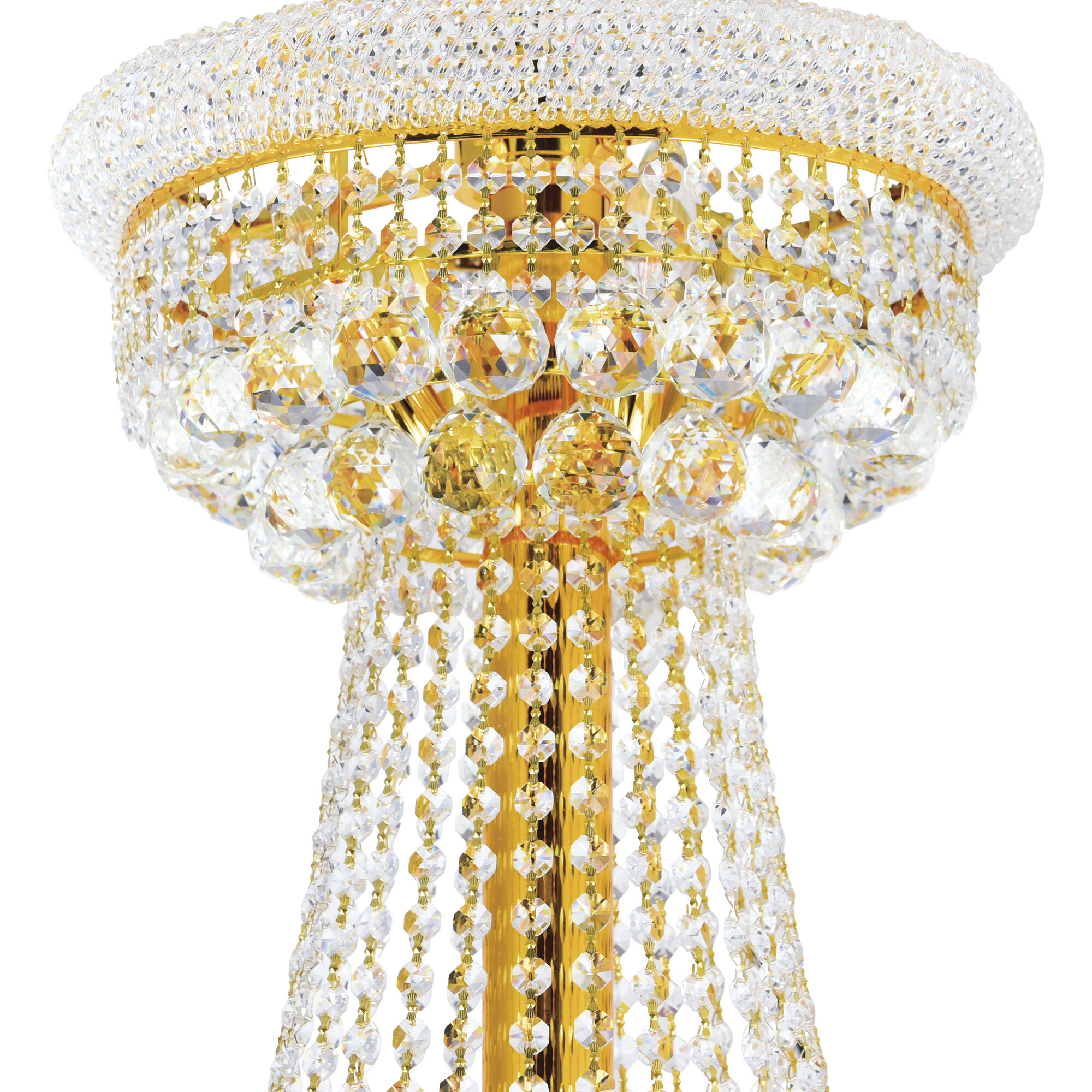 Empire 34 Light 36 inch Gold Down Chandelier Ceiling Light