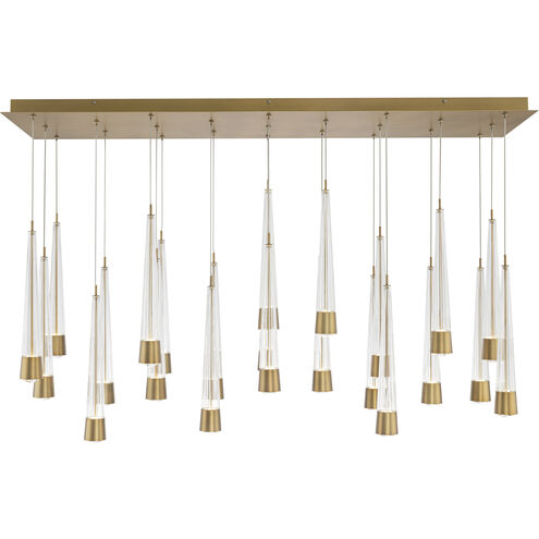 Quill LED 9.5 inch Chrome Multi-Light Pendant Ceiling Light, dweLED