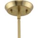 Carillon 1 Light 15 inch Brushed Gold Pendant Ceiling Light