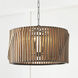 Archer 4 Light 24 inch Light Wood and Matte Black Pendant Ceiling Light