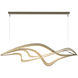 Crossing Waves LED 9.1 inch Soft Gold Pendant Ceiling Light