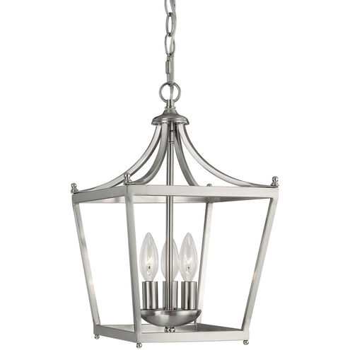 Stanton 3 Light 10 inch Brushed Nickel Foyer Ceiling Light