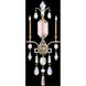 Encased Gems 3 Light 19 inch Silver Sconce Wall Light in Multi-Colored Crystal