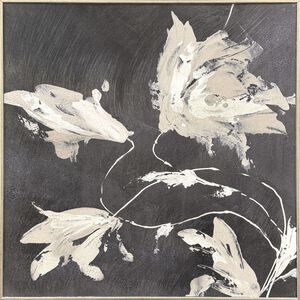 Neutral Flora 25 X 25 inch Non-Glass Framed Art