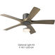Aviator 54 inch Graphite Weathered Gray Ceiling Fan, Smart Ceiling Fan