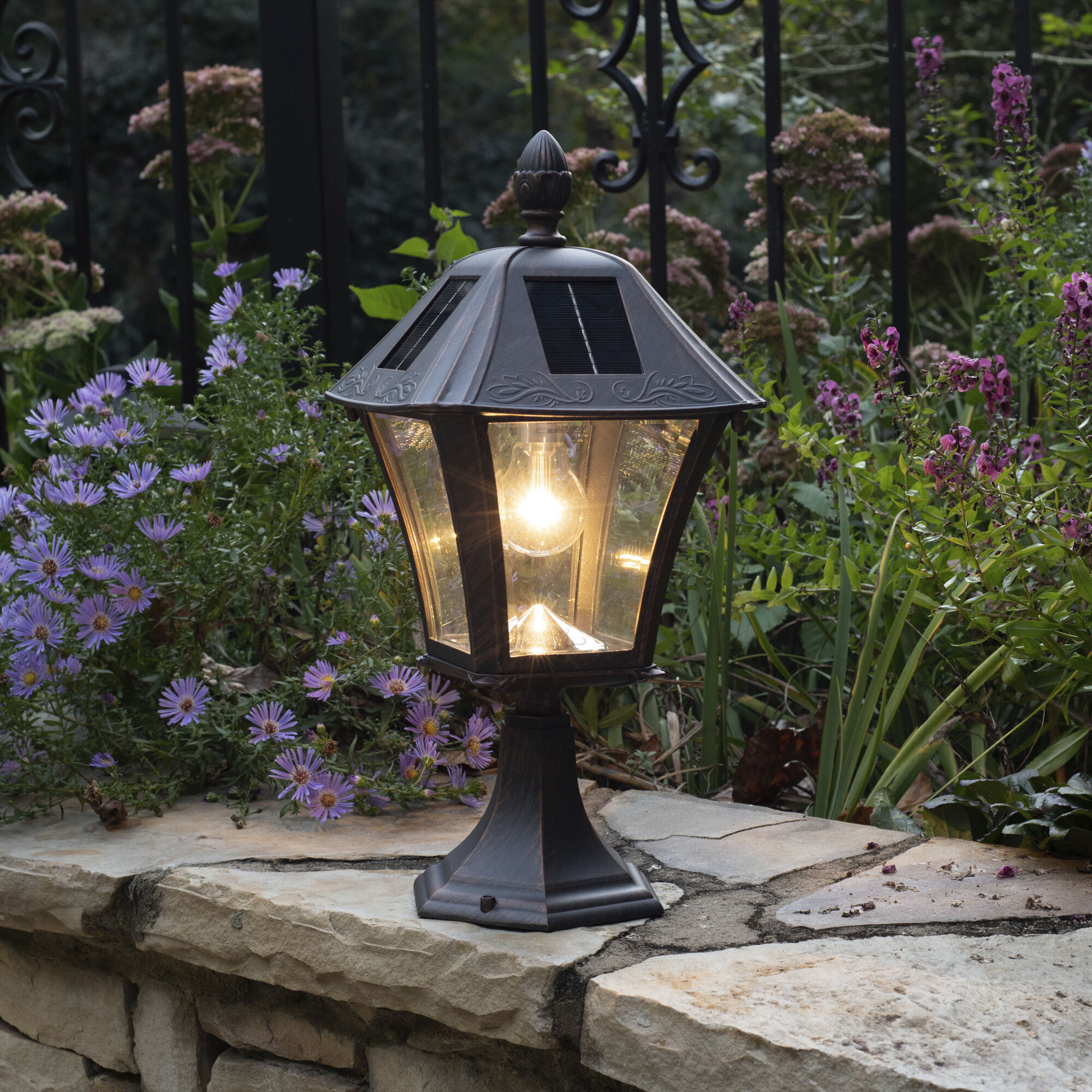 6 inch store solar post lights