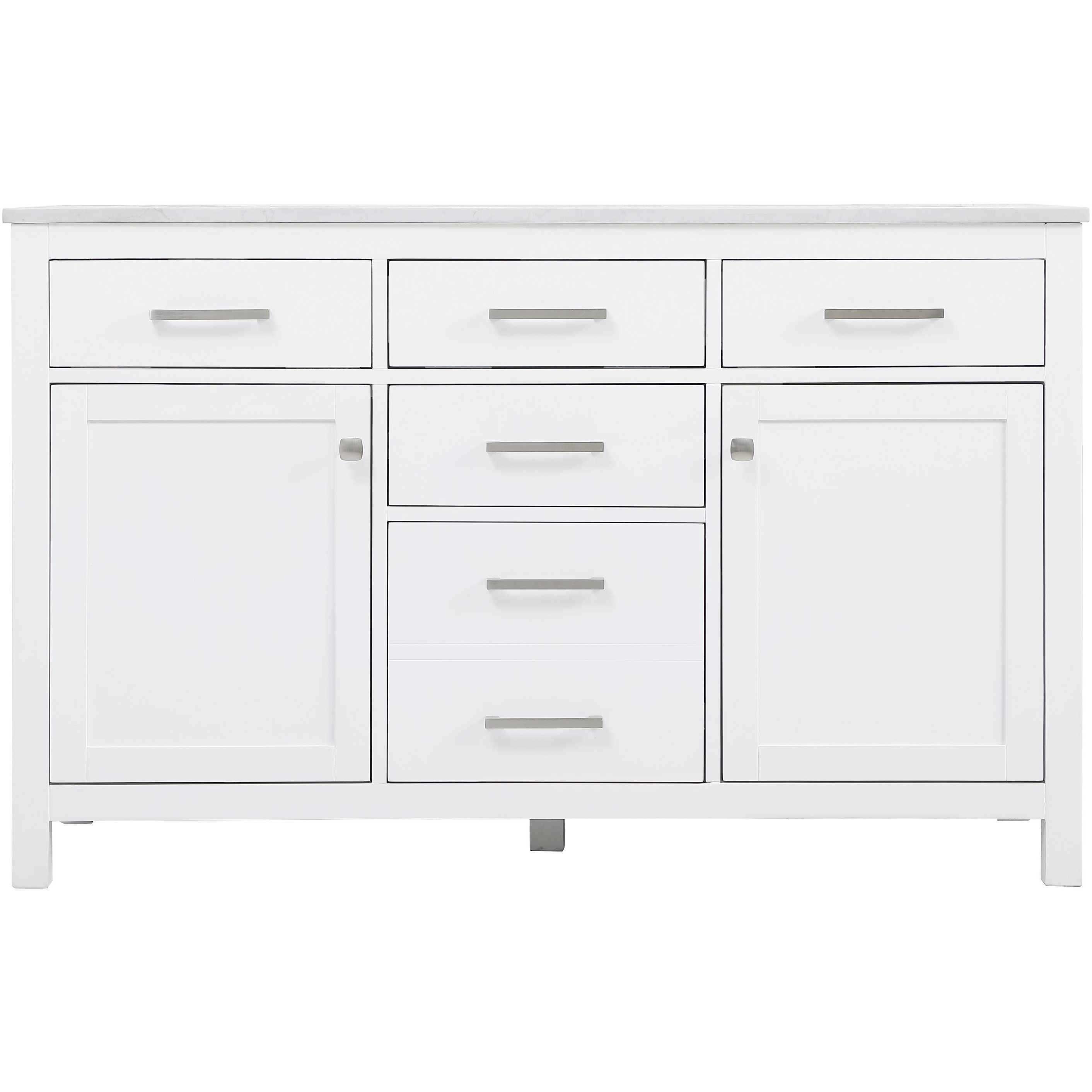 Lewis 54 X 22 X 34 inch White Vanity Sink Set