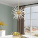 Utopia 6 Light 20 inch Satin Brass Pendant Chandelier Ceiling Light