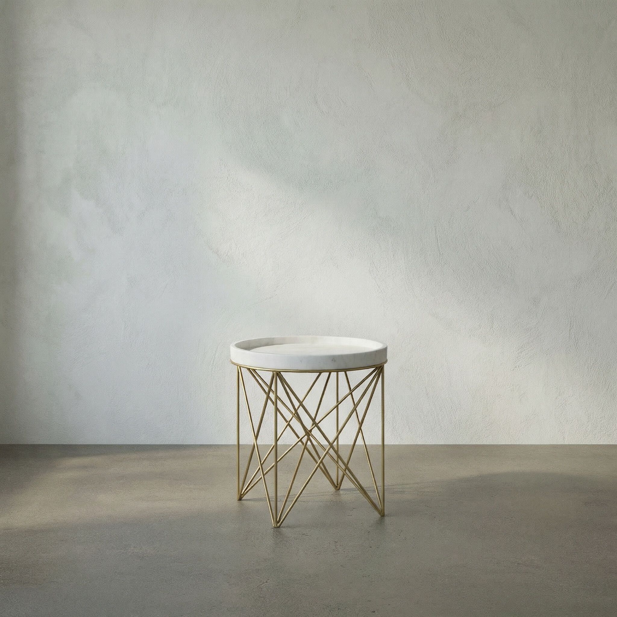 Prisma 24.5 X 24 inch Antique Brass Side Table