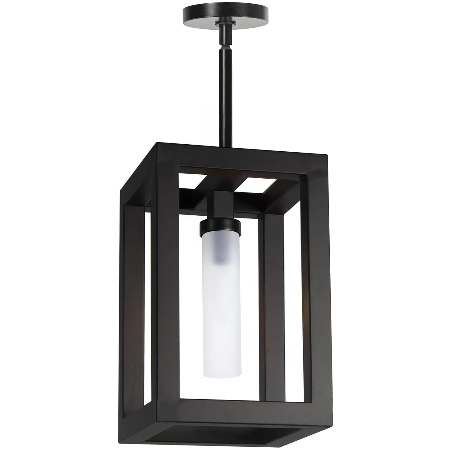 Montecito 1 Light 9 inch Black Outdoor Ceiling Lantern, Small