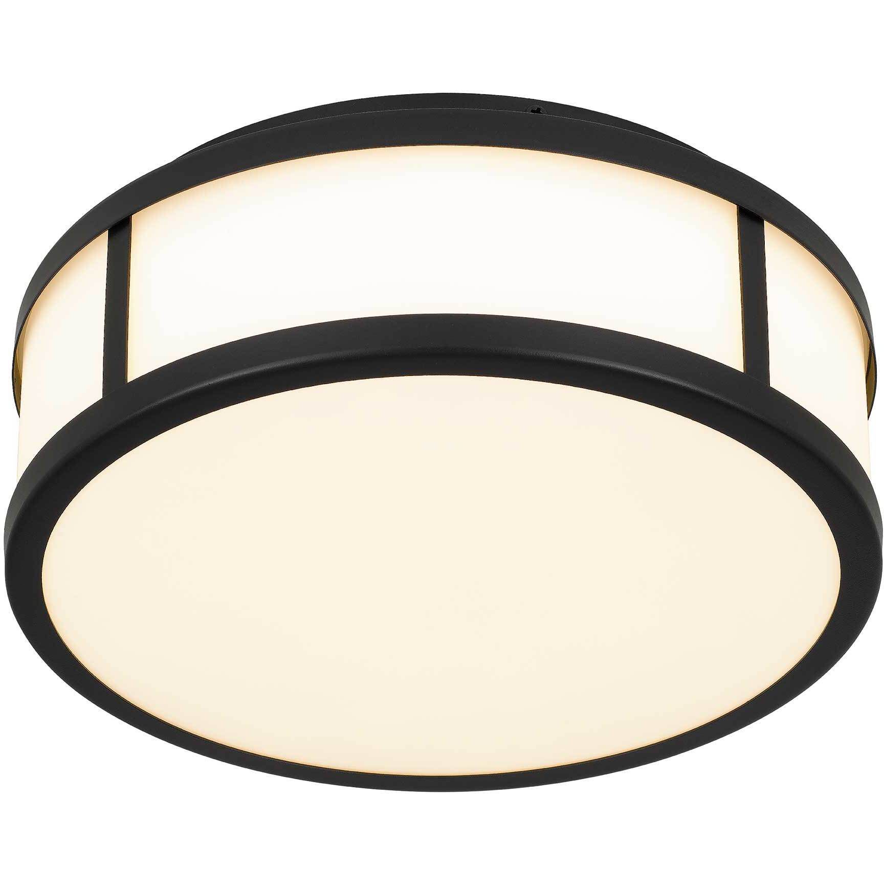 Panel Round LED 10.25 inch Sand Black Outdoor Flush Mount