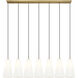 Farrell 7 Light 54 inch Modern Gold Linear Chandelier Ceiling Light