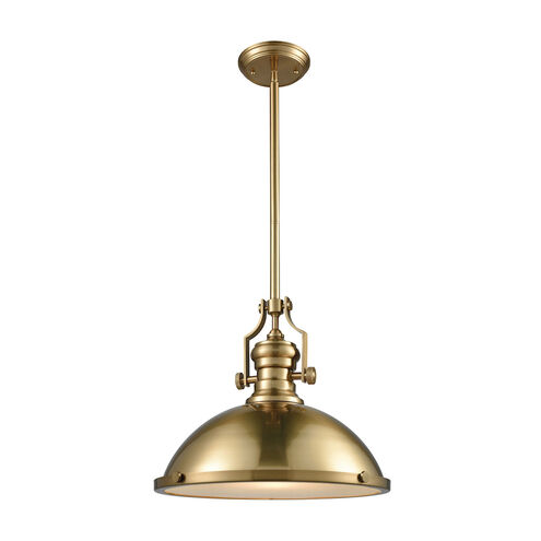 Pittsburgh 1 Light 17 inch Satin Brass Pendant Ceiling Light