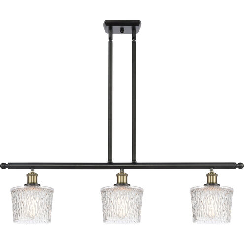 Ballston Niagra LED 36 inch Black Antique Brass Island Light Ceiling Light, Ballston