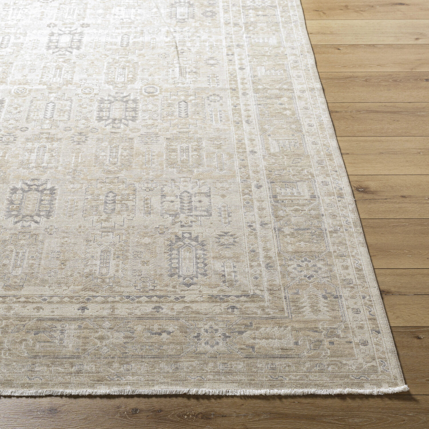 Once Upon a Time 106.3 X 77.17 inch Ivory / Light Gray / Tan / Medium Gray / Gray Machine Woven Rug in 6.5 x 9