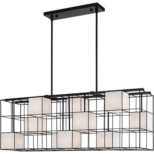 Trondheim 10 Light 46 inch Black Linear Chandelier Ceiling Light