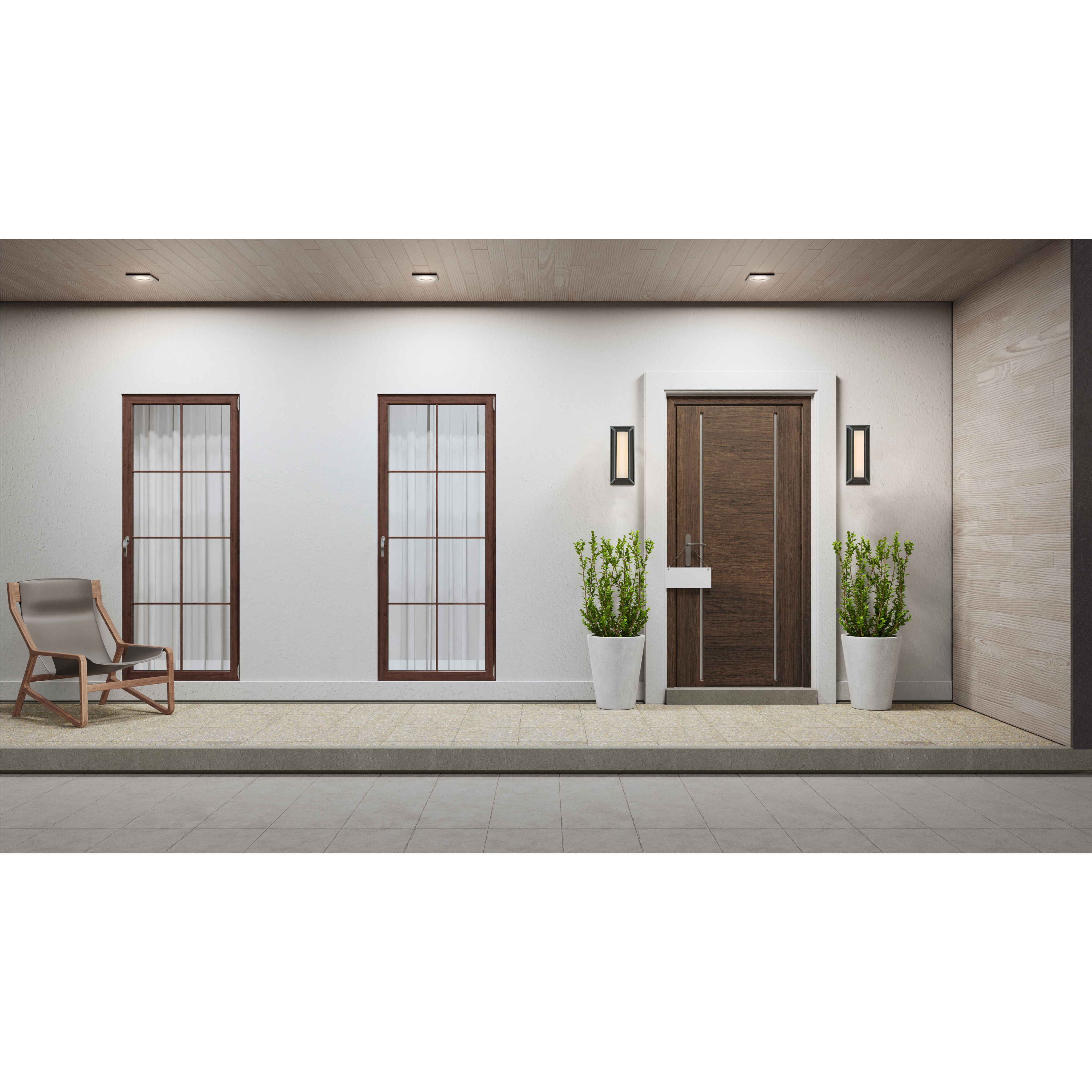 Cell LED 12 inch Matte Black Outdoor Wall Light