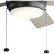 Starkk 52 inch Satin Black with Silver Blades Ceiling Fan