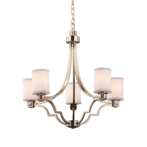 Textile LED 28 inch Dark Bronze Chandelier Ceiling Light