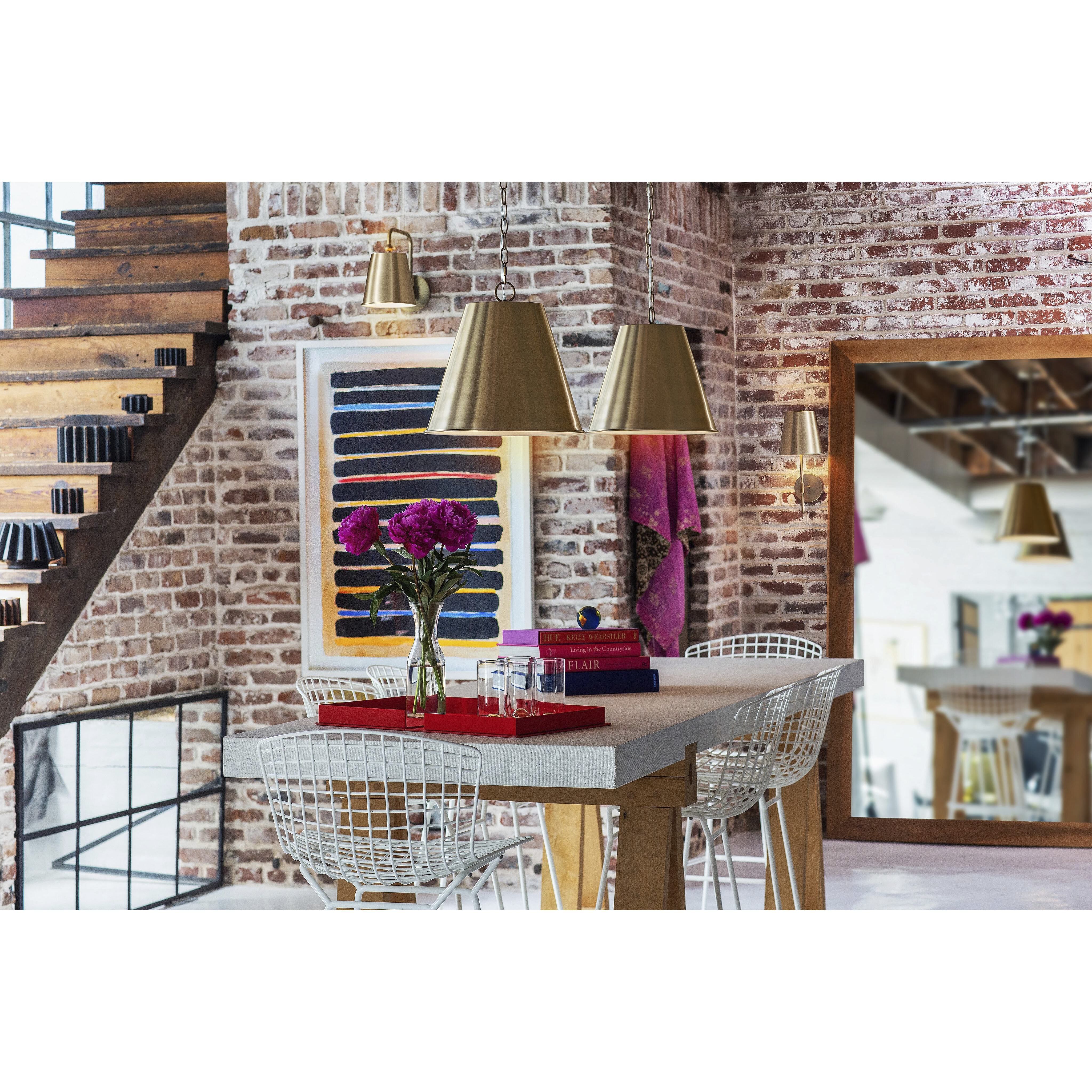 Blake LED 14 inch Lacquered Brass Pendant Ceiling Light