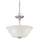 Pittman 2 Light 15 inch Brushed Nickel Semi Flush Mount Ceiling Light