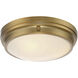 Lucerne 3 Light 15 inch Warm Brass Flush Mount Ceiling Light, Essentials