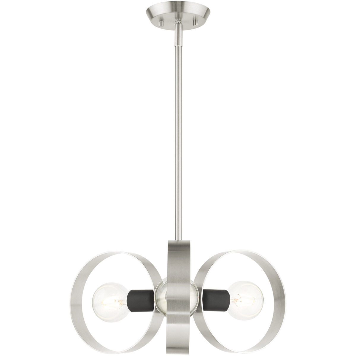Modesto 3 Light 19 inch Brushed Nickel Chandelier Ceiling Light