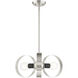 Chesterfield 3 Light 12 inch Brushed Nickel Mini Chandelier Ceiling Light