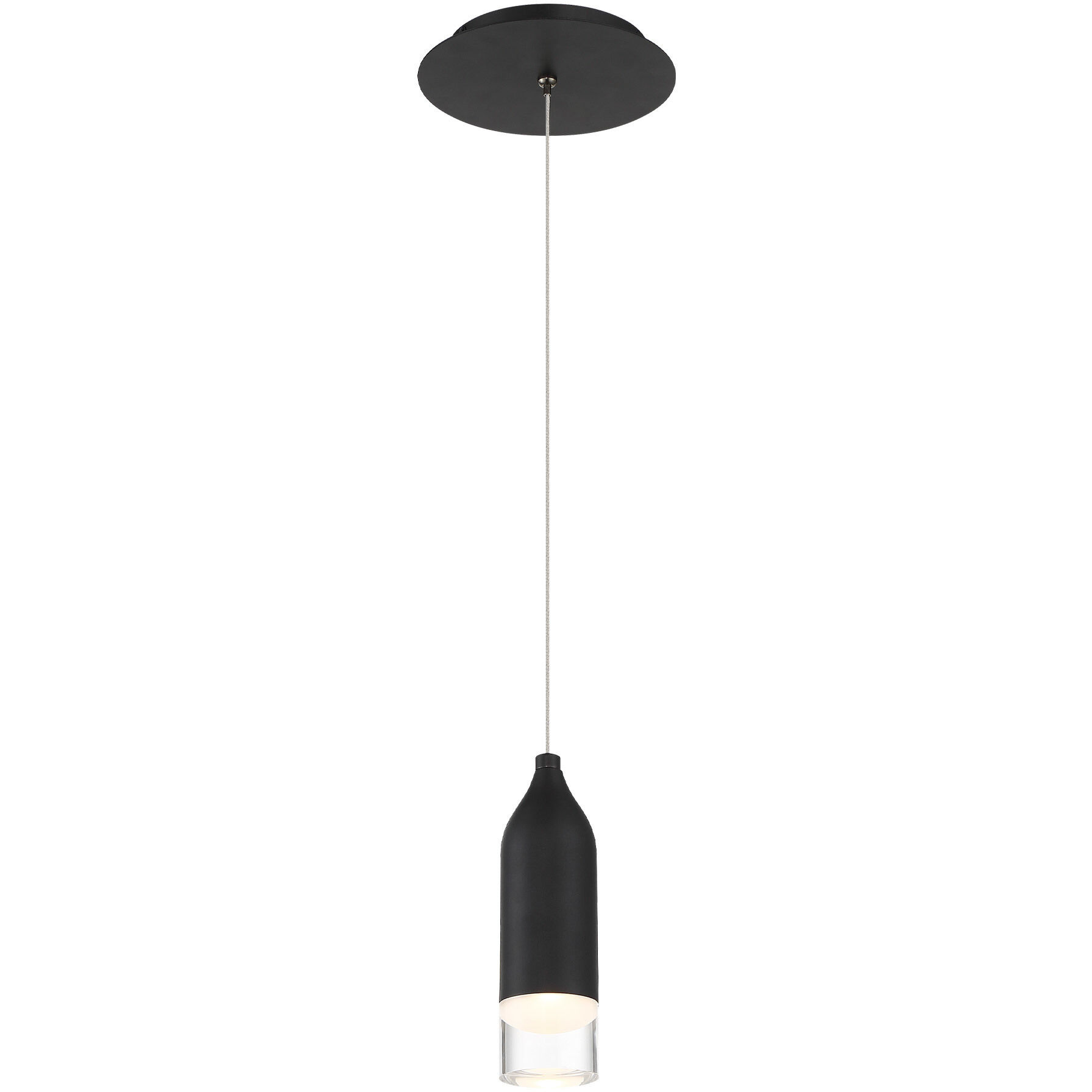 Action LED 2.38 inch Black Mini-Pendant Ceiling Light, dweLED