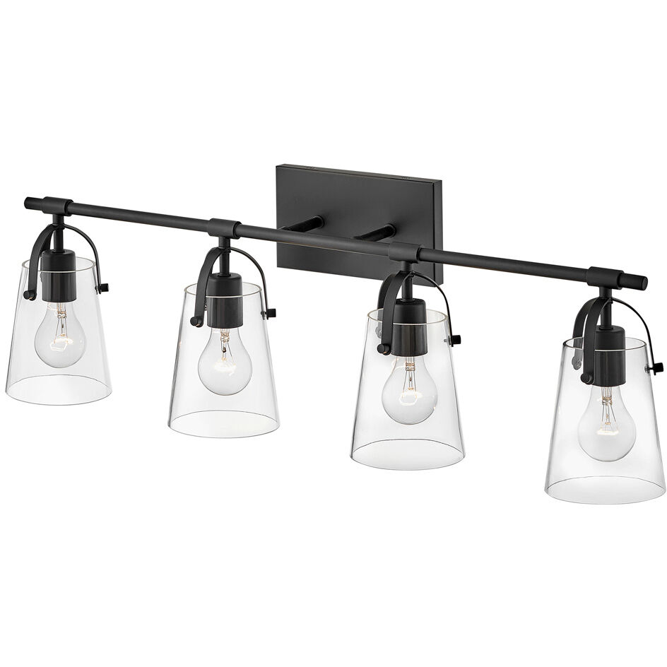 Foster 4 Light 31.75 inch Black Vanity Light Wall Light