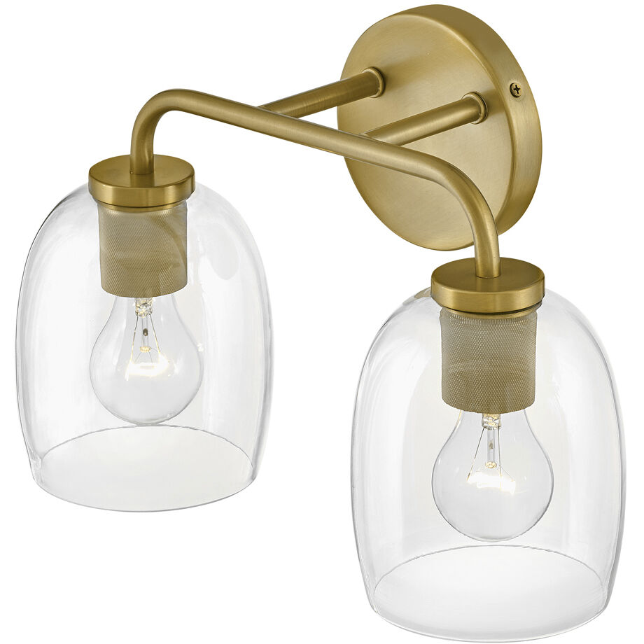 Percy LED 14.75 inch Lacquered Brass Bath Light Wall Light