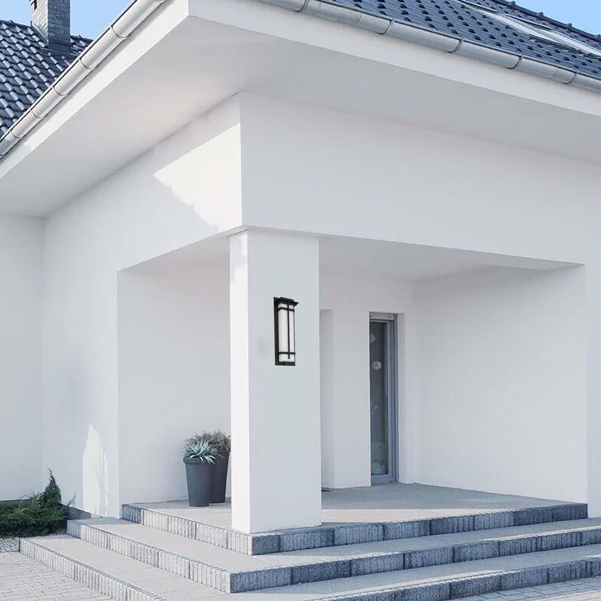 Frank LED 18 inch Sand Black Outdoor Wall Sconce