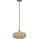 Summervine 1 Light 12 inch Antique Gold Leaf Pendant Ceiling Light