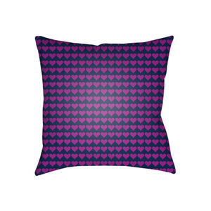 Littles 22 X 22 inch Navy and Purple Outdoor Throw Pillow